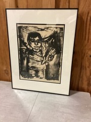 1958 Art by Siri 21”x27” Framed and Matted