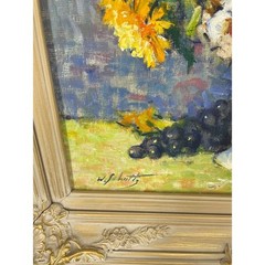 Wildflowers Still Life William Schultz Lenox MA Signed Framed 25.5″ x 29.50″