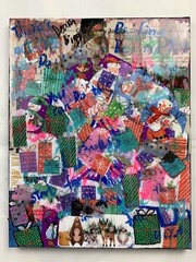 11×14” Resin collage Painting On Canvas/Gallery Price $500