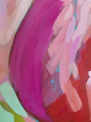 Mona Vivar 20×16 Abstract Floral Tulip Contemporary Painting Original Art