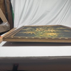 Antique Large Goldenrod Painting By Janie Nichols Wright Some Damage See Photos