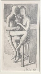 Original Pencil Drawing by Mark Kostabi