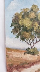 ORIGINAL Oil Painting Impressionism Tree Country Road 4″ x 6″ Fine Art