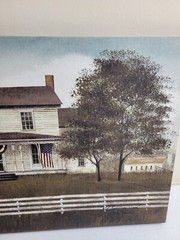 My American Home Colonial by Billy Jacobs Canvas Primitive Wall Art 12″x20″