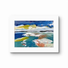 Gerard 5×7 inch – Abstract Expressionist Original Painting Paper Seascape