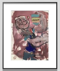 PDQ Artist Original Paintings Pop Art Cartoon Character Acrylic 9×12 Paper