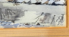 David Green (1935-2013) Frosty Morning, Yorkshire Watercolor, c.1990’s