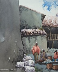 Beautiful Vintage Impressionist Painting of Cusco, Peru Colorful, Signed & FINE!