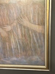 Beveridge Moore “Declaration” 1985 Oil On Canvas 34 1/2” X 26 3/4”