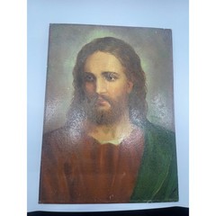 Vtg Jesus Christ Religious Oil Painting Canvas Board J K Kozakiewicz 1937 12×16″
