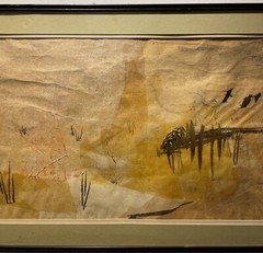 Large Signed Werner Drewes 1969 Modernist Watercolor On Rice Paper 21” X 31”