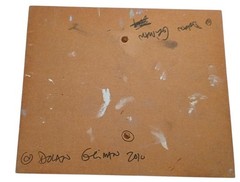 Early Original Dolan Geiman Mixed Media Tree Painting Wood Panel 12×10 Signed 20
