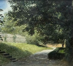 Wenzel Noltsch (Austrian, 1835) Garden of Walkendorf Castle. ca, 1850. COA