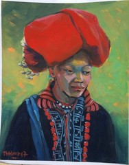 Hung nguyen Thai Vietnam red Dao minotity 157 x 20 in