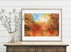 Original new watercolor ”Autumn colors” $65 home decor art gift