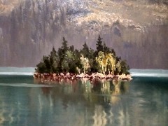 HANS OTTO KRAUS Original Oil Painting of Lake Eibsee. Bavarian Alps. 1960’s
