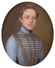 Wenzel Kraus (1791-1849) „Austrian Hussar“ fine miniature, 1835/45 (m)