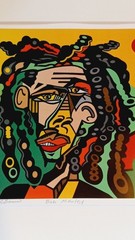Bob Marley 12″×12″ Handsigned Print By CBaum Artist