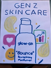 8×10 Acrylic Painting Specialist GEN Z Skin Care Items „GEN Z Series“ Solo Drop