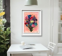 WS original mother’s day bouquet hand painted 12X16 canvas modern fine art