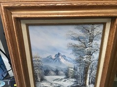 Mountain Wilderness”Original Oil on Canvas~Signed Antonio~Carved Wood Frame~OOAK