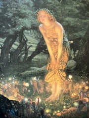 Midsummer Eve Vintage Print Fairies In Forest Foam Board 24 X 36 Inches