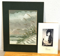 Vtg Rare HTF Early Ginger Wilson Original Art Signed 7.5″ x 9.5″ Ocean Seascape