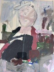Surrealist Funky Portrait of Kip Art Painting Original by Lary Araujo Artist ’92