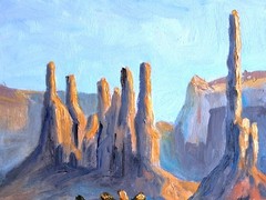 Original Oil Painting Arizona Desert Art Monument Valley 12x16in