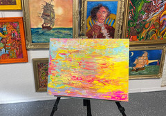 Original Abstract Painting on Canvas , Signed Serg Graff „Mood“, COA attached