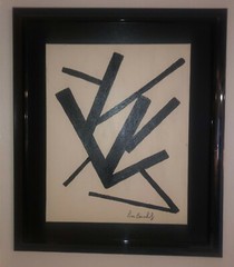 Hand Painted Acrylic Abstract Art by Fran Bernholz – (1) 16″x20″ Framed