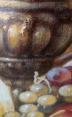 Johan K Reinprecht Hungary 20th Century Oil on Canvas Fruit Still Life framed