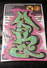 MTA Subway sign – New York City Graffiti – 11 x 17 Inches – Original