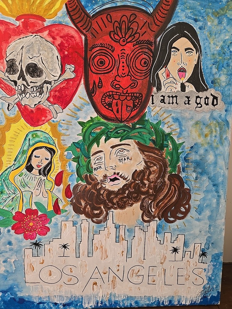 Art On Canvas. Signed 16 in X 20 in. City Of Angels. It’s An Artisan Thing.