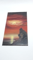 Vintage Original Gift Painting The Thinker Oil Painting Landscape Nature Canvas