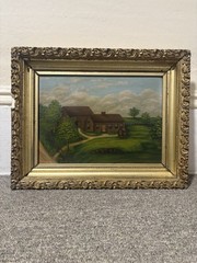 American School Oil On Canvas Landscape Painting