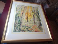 ELIZABETH SPALDING….1868-1954…..COLORADO……..WATERCOLOR,SIGNED AND DATED