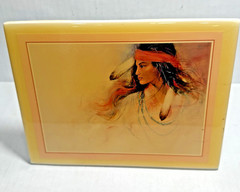 Rare Ozz Franca Blue Navajo and Navajo Daydream Acrylic Like on Wood Art Vintage