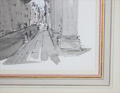PIERO CICIONESI-Italian Architect-Original Signed WC-SS. Annunziata di Firenze