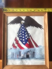 American Flag|Patriotic USA Wall Art Beautiful Piece!! Painting Inspired by 9/11