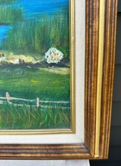 24”x19” Painting of Lake Atitlan, Guatemala, signed, Framed