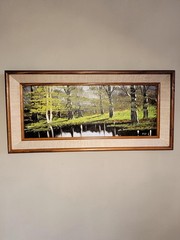 NOEL Original OIL On Board SUMMER RIVER Landscape Painting 17.5″ Signed