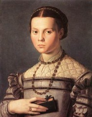 Oil Painting repro Angelo Bronzino – Portrait of a Young Girl