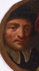 „Double portrait of a married couple“, Dutch oil/copper miniature, 2nd H 17th C