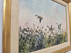 No.: 1296 oil painting artwork picture painting oil painting forest landscape ducks