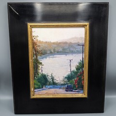 Eric McLean “End of the Road” Plein Air Original Oil Board 8.5″ x 11.5″
