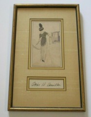 ANTIQUE ART DECO PAINTING PORTRAIT WOMAN BLACK AMERICANA SIGNED SIMEON 1910’S