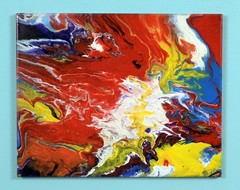 Light my Fire Original Abstract Acrylic Painting On Canvas – Signed by GrimRock