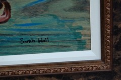 Sarah Wall ORIGINAL oil painting on wood The Deep Sea 43×33 SIGNED w COA $11,300