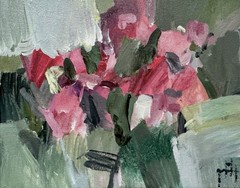 Roses 10×8 Original Acrylic Painting Floral Canvas Wall Decor
